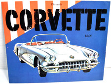 VINTAGE 1958 CHEVROLET CORVETTE FOLD-OUT DEALER BROCHURE *EXCELLENT* picture