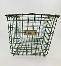 Vintage Medart Lockers Inc Metal Wire Industrial Gym Locker Basket 12.5