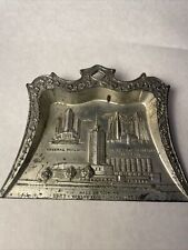 Vintage 1933-34 Chicago Worlds Fair Crumb Tray Dust Pan Embossed Metal Souvenir picture