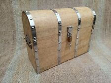 Treasure Chest with Lock and Keys Wooden Pirate Box Collectible Mango Wood Gift picture