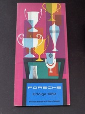 Porsche Racing Successes 1959 Brochure Erich Strenger 550 Spyder 718 RSK Booklet picture