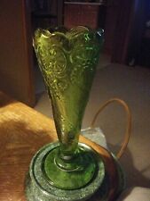Glass Vase Green Paisley and star Design picture