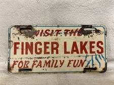 Vintage Visit The Finger Lakes For Family Fun Booster License Plate ~ New York picture