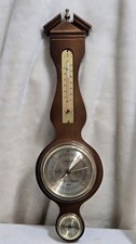 Vintage Jason Banjo Weather Station Barometer Thermometer Humidity Gauges Japan picture