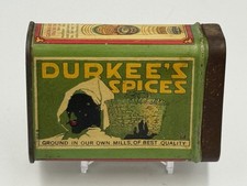 1926 DURKEE’S Turmeric Advertising Spice Tin 2 Oz. Ground In Our Own Mills (S-1) picture