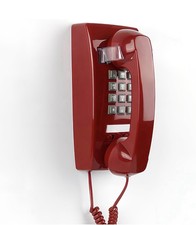 Retro Vintage Wall Mount Landline Telephone Loud Ringer Adjustable Volume Corded picture
