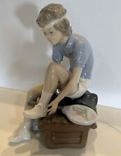Vintage 1987 LLADRO ‘Match Time’ Tennis Player Boy Figurine 8in picture