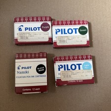 Vintage Pilot Namiki Fountain Pen Ink Cartridges IC-50 IC-100 4 Box Color Lot picture