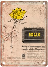 1957 Vintage Delco Auto Ad Retro Look Reproduction Metal Sign A13516 picture
