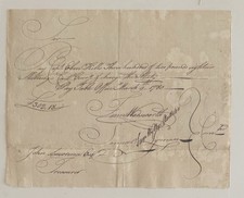Revolutionary War Era Pay Document picture