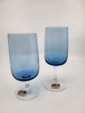 FOSTORIA GLAMOUR BLUE - 1 WATER GOBLET- 7 1/8