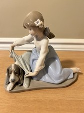 Lladro Spain 5688 Dogs Best Friend Girl and Dog Figurine picture
