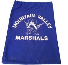 Mountain Valley Marshals Blue Cloth Drawstring Bag Canyon Lake Texas Tx Vintage  picture