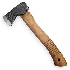 Undefined Wooden Hunting Camping Fishing Outdoor Hatchet Axe Iron Steel Blade picture