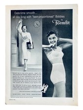 Formfit Lingerie Print Ad Bobbies Teen Proportioned 1957 picture