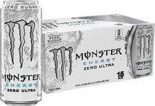 Monster Energy Zero Ultra, Sugar Free Energy Drink, 16 Ounce | Pack of 15 Fresh picture