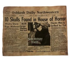 Ed Gein The Butcher of Plainfield 10 Skulls Found In House of Horror Newspaper picture