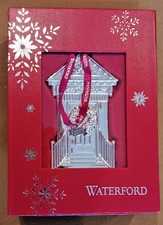 Vintage Christmas Ornament Waterford  2017 Silver BLESS THIS HOME 40026238 picture