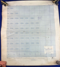 1944 Original Secret Iwo Jima Pre Invasion Air Gunnery Map Higashi Iwo WWII picture
