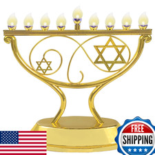 Ner Mitzvah Led Electric Hanukkah Menorah Led Traditional Whimsical Chanukah picture