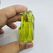 500CT Green Zircon Raw Crystal Gemstone | Untreated Natural Rough Peridot Stone picture