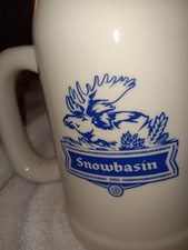 Uinta Brewing Company Snowbasin 2024 Large White Ceramic Beer Mug  New w/Tags picture