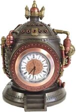 Cold Cast Bronze Steampunk Time Machine Trinket Box Clock picture
