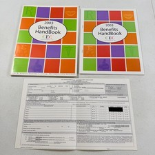 Chuck E. Cheese 2003 Benefits Handbook & Enrollment Application In Folder RARE picture