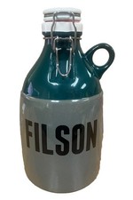 Filson Great Jones 64oz Stoneware Growler Handmade In Portland Gray Green New picture