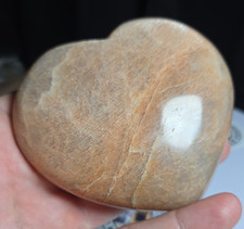 Peach Moonstone Heart 96mm 370g Reiki Healing Meditation Home Decor picture