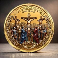 The Crucifixion of Jesus Commemorative Coin - Christian Coin Collection picture