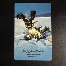 VTG Butch Advertisement / Falling Through Ice Single Swap Playing Card -c. 1950s picture