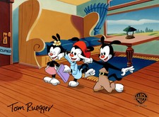 Animaniacs-Yakko,Wakko,Dot-Original Production Cel-Four Score-Signed Ruegger picture