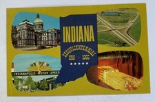 1816-1966 Indiana Sesquicentennial Celebration Multiview ~ IN ~ Vintage Postcard picture