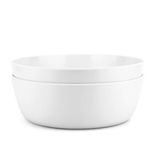 KOXIN-KARLU 11-inch Melamine Mixing and Serving Bowls, set of 2 White picture