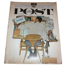 Vintage Saturday Evening Post Sept 16 1961 Casey Stengel Norman Rockwell Cover picture
