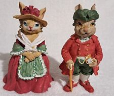Artmark Vintage Colonial Bunny Rabbit Figurines 5.5
