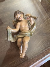 Vintage Simonetti Cherub Angel Wall Hanging Ornament Fontanini Depose Italy picture