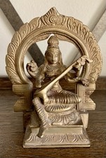 Vtg Saraswati Goddess Idol 6
