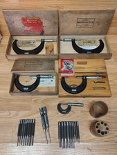 Vintage LS Starrett Machinist Tool Lot - 2 Auto Punches 5 Micrometers 17 Punches picture