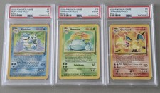 Charizard Blastoise Venusaur Holos - Base Set II - PSA 3 Card Set picture