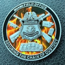 US CBP Field Operations EVIDENCE Miami FLORIDA Challenge Coin Airport Cruise picture