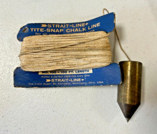 Vintage Irwin Ager Brass Plumb Bit 100 foot Chalk Line picture