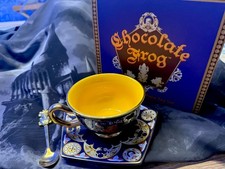 Wizarding World Chocolate Frog 3-Piece Tea Cup Saucer Spoon Set Blue/Gold picture