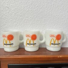 1x McDonald’s Fire King Anchor Hocking Milk Glass Cup Mug Vintage Oven Proof picture