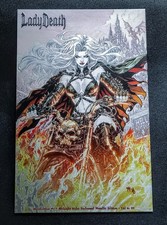 Rare Lady Death Retribution Midnight Rider Embossed METAL Variant LE 20 Coffin picture