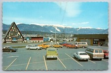 Kitimat BC Postcard 1970s Radio Shack Ford Truck Shopping Center Mountains picture