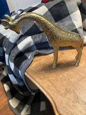 Vintage Solid Brass Giraffe 6.5