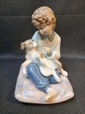 Lladro “Behave” #5703 Boy with Dog Figurine picture