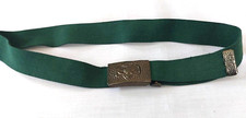 Vintage 1970 Authentic Girl Scouts Uniform Green Elastic Belt Metal Buckle MINT picture